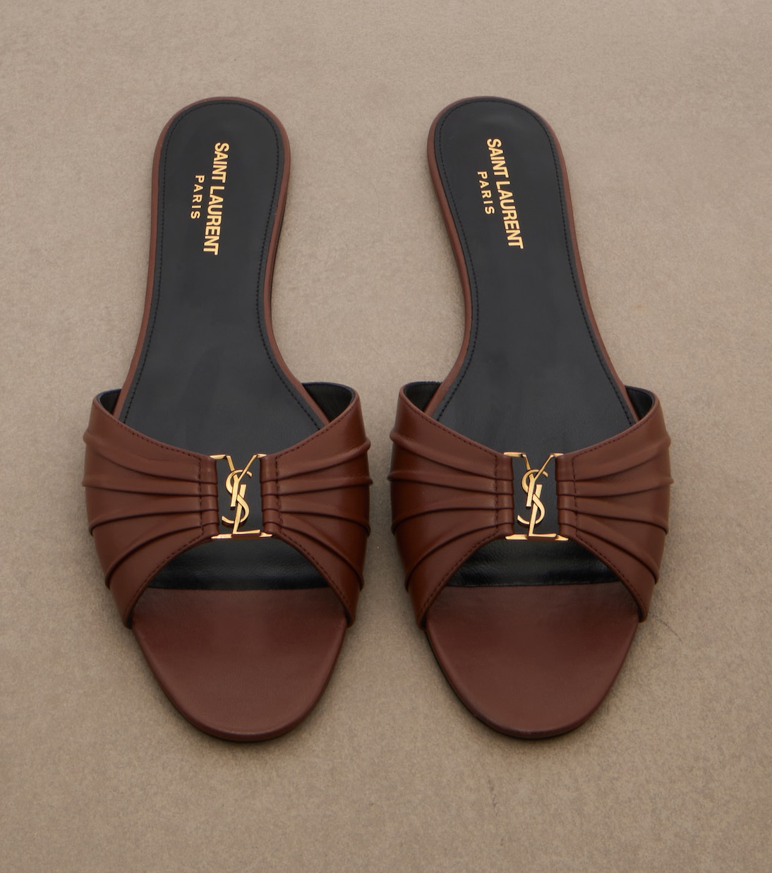 Babylone leather slides | Saint Laurent