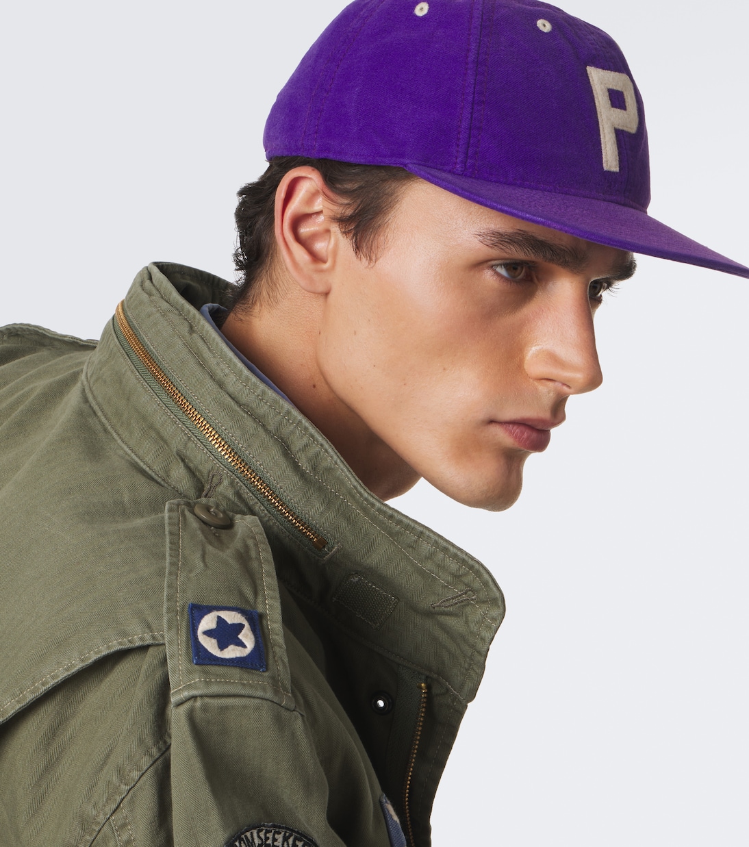 Embroidered cotton baseball cap in purple - Polo Ralph Lauren