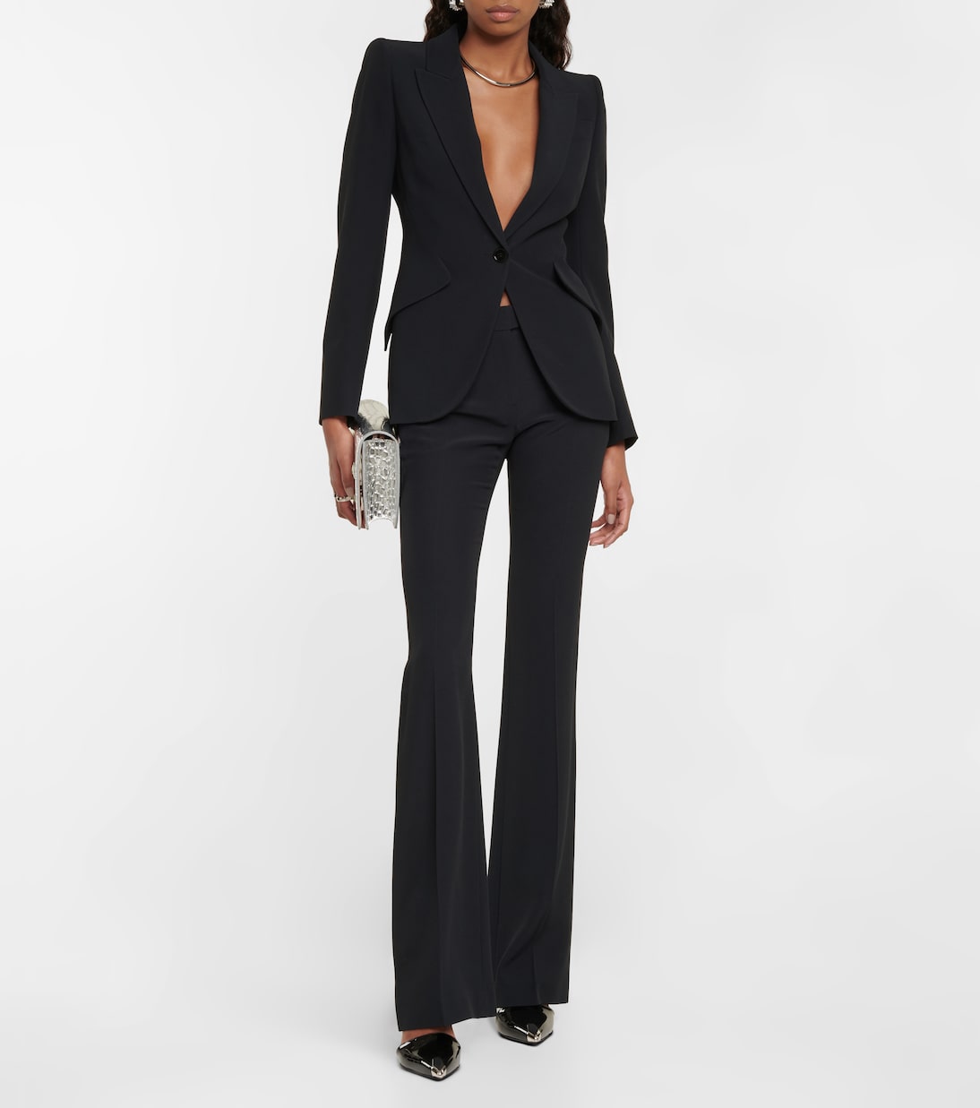 Pantaloni flared in crêpe | McQueen