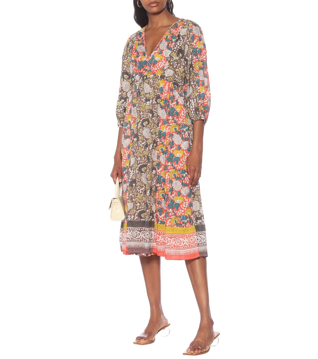 Robe longue Voletta en coton à fleurs | Velvet