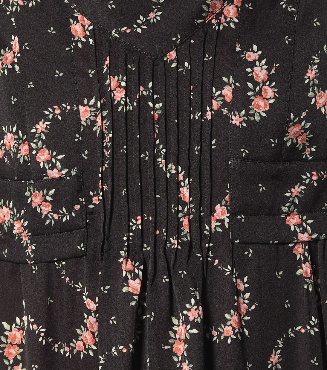 Robe longue en satin à fleurs | Rabanne