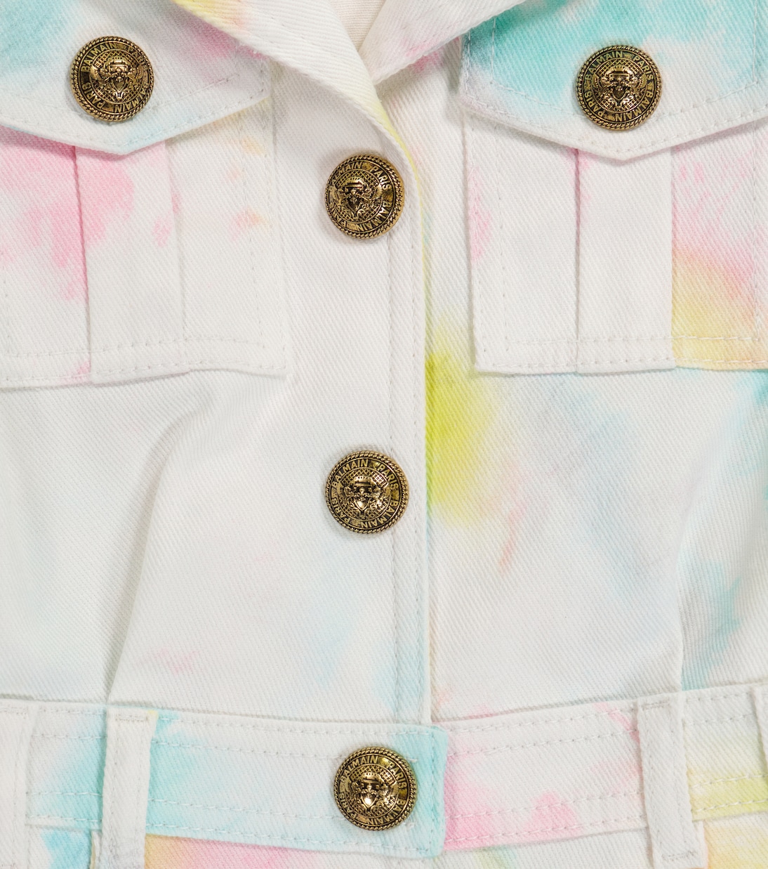 Tie-dye denim playsuit | Balmain Kids