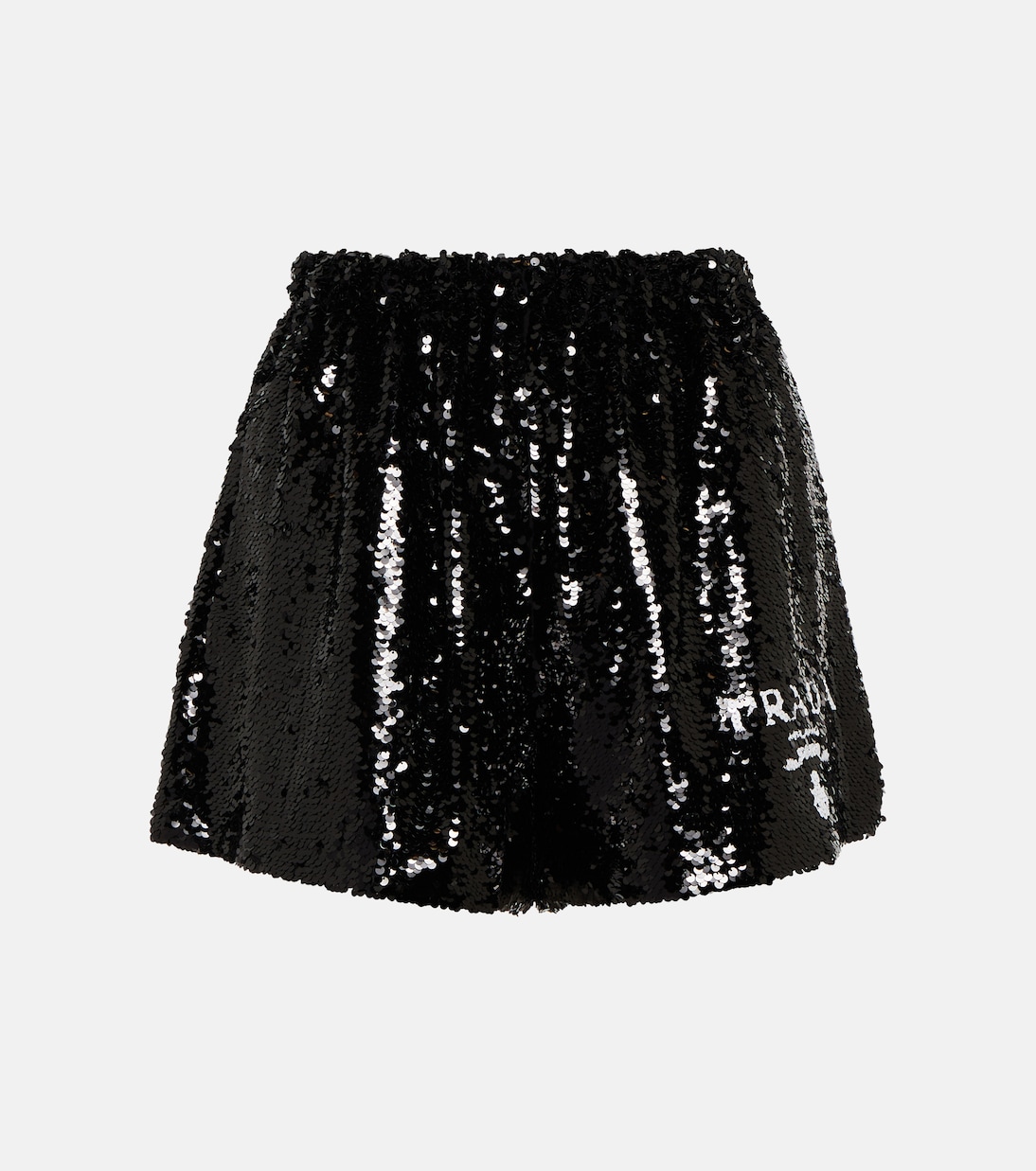 Short à taille haute en soie à sequins | Prada