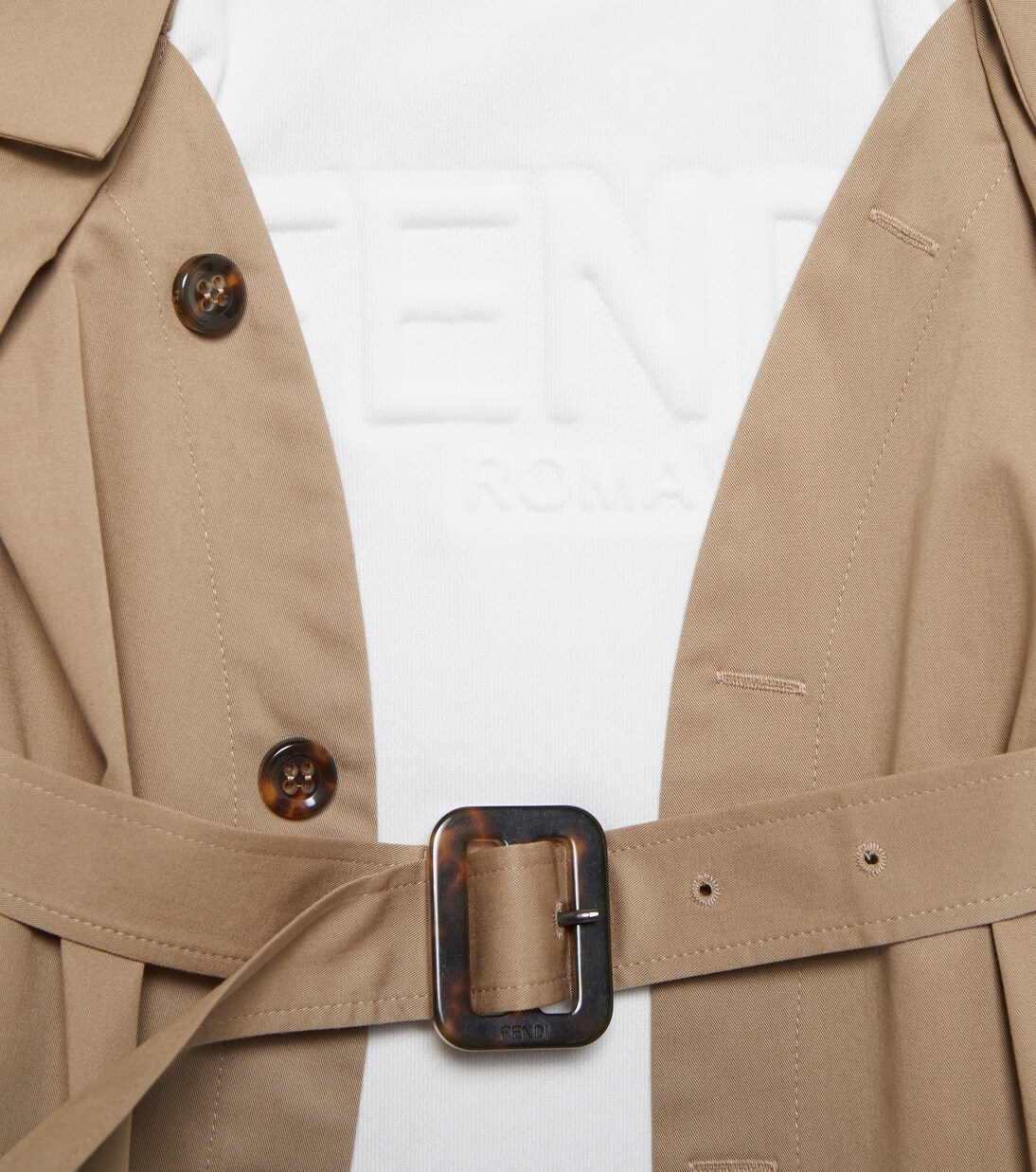 Trenchcoat-Kleid aus Gabardine | Fendi Kids