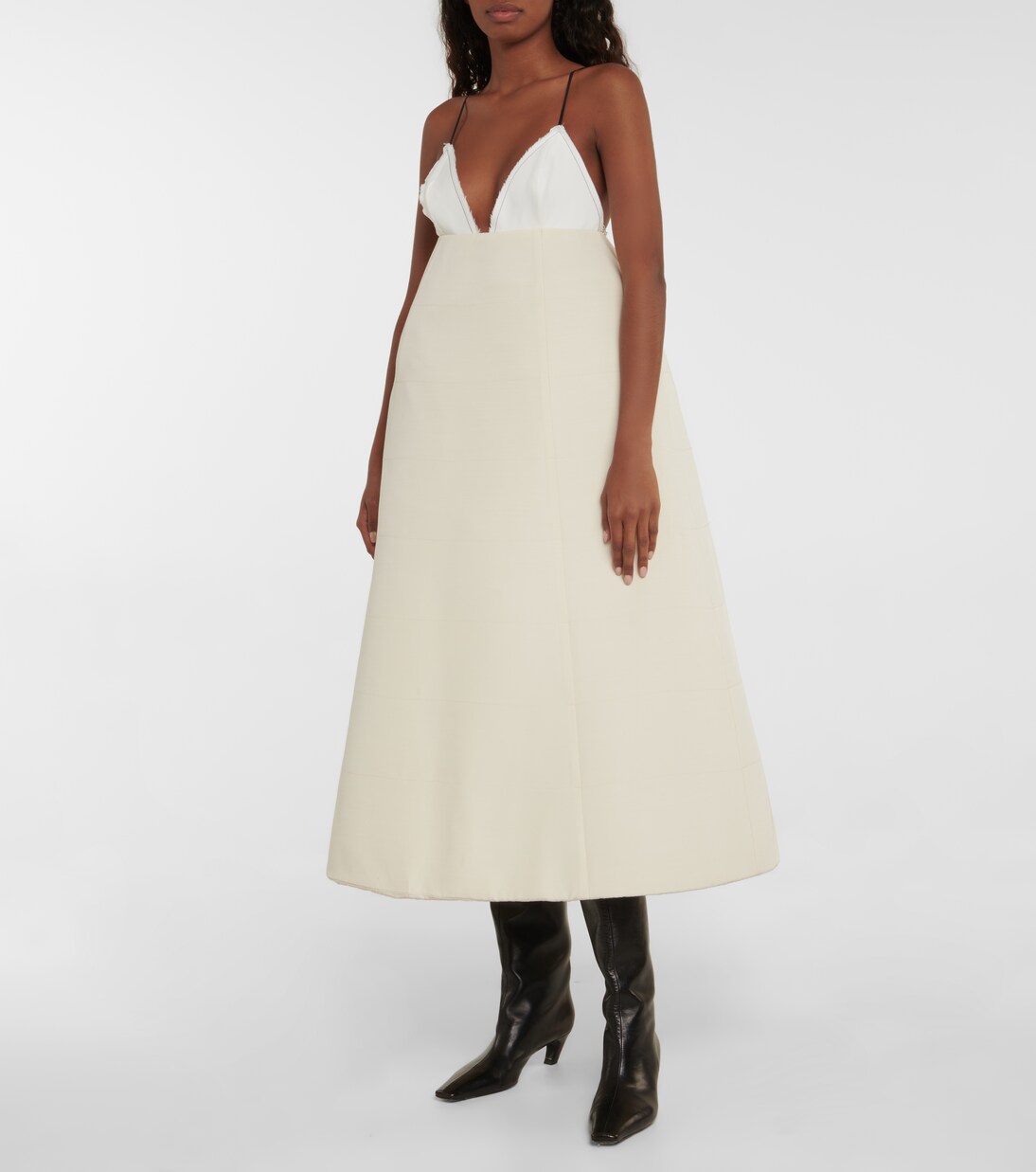 Robe longue Oma en laine mélangée | Khaite