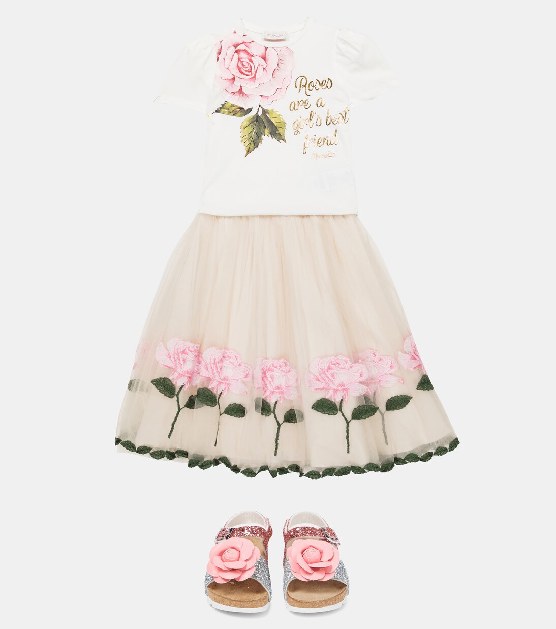 Printed cotton-blend T-shirt | Monnalisa