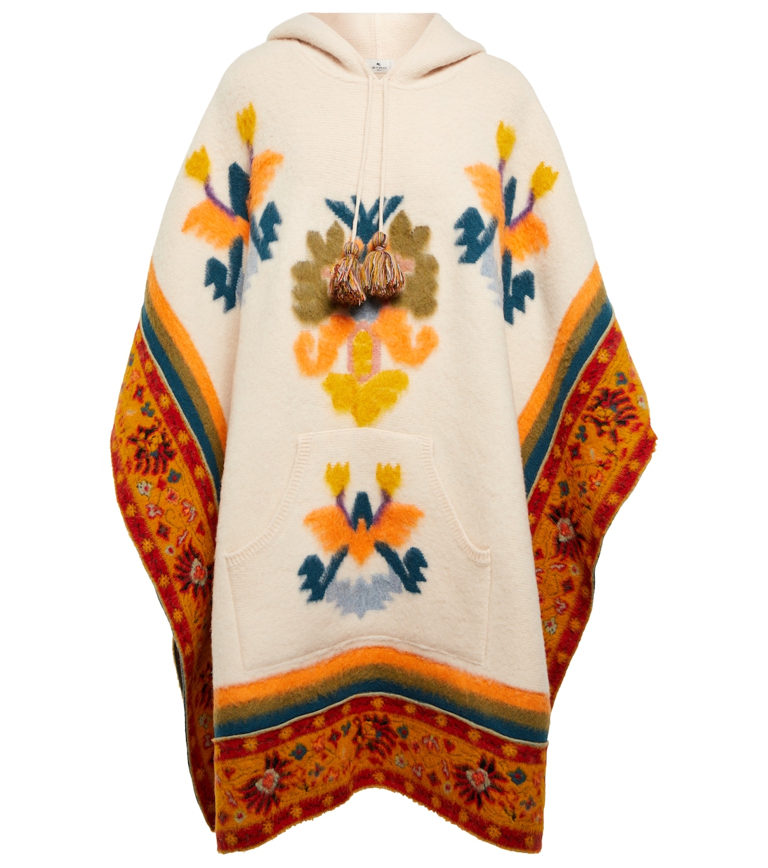 Poncho en mezcla de lana jacquard | Etro