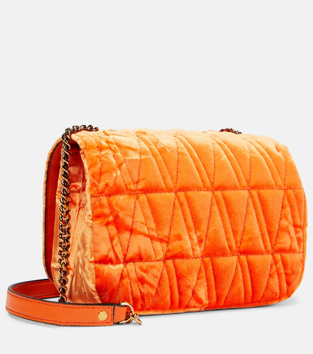 Virtus Small velvet shoulder bag | Versace