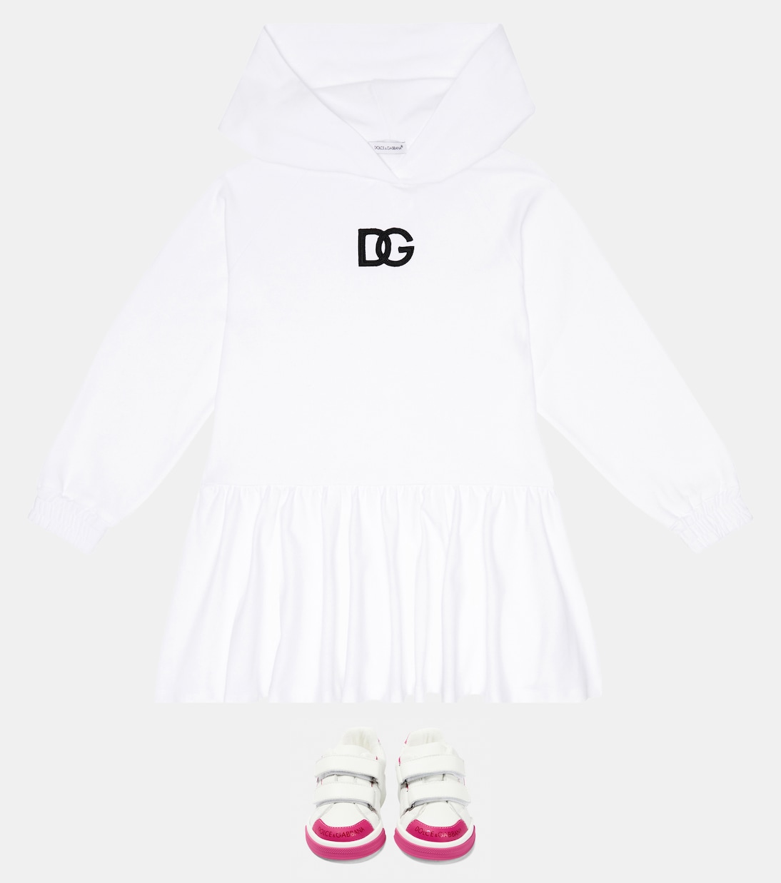 Logo leather low-top sneakers | Dolce&Gabbana Kids