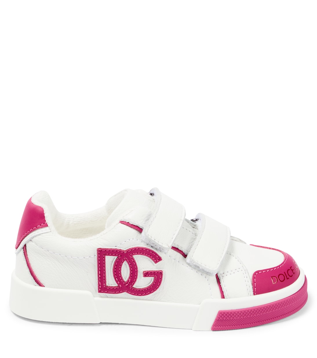 Logo leather low-top sneakers | Dolce&Gabbana Kids