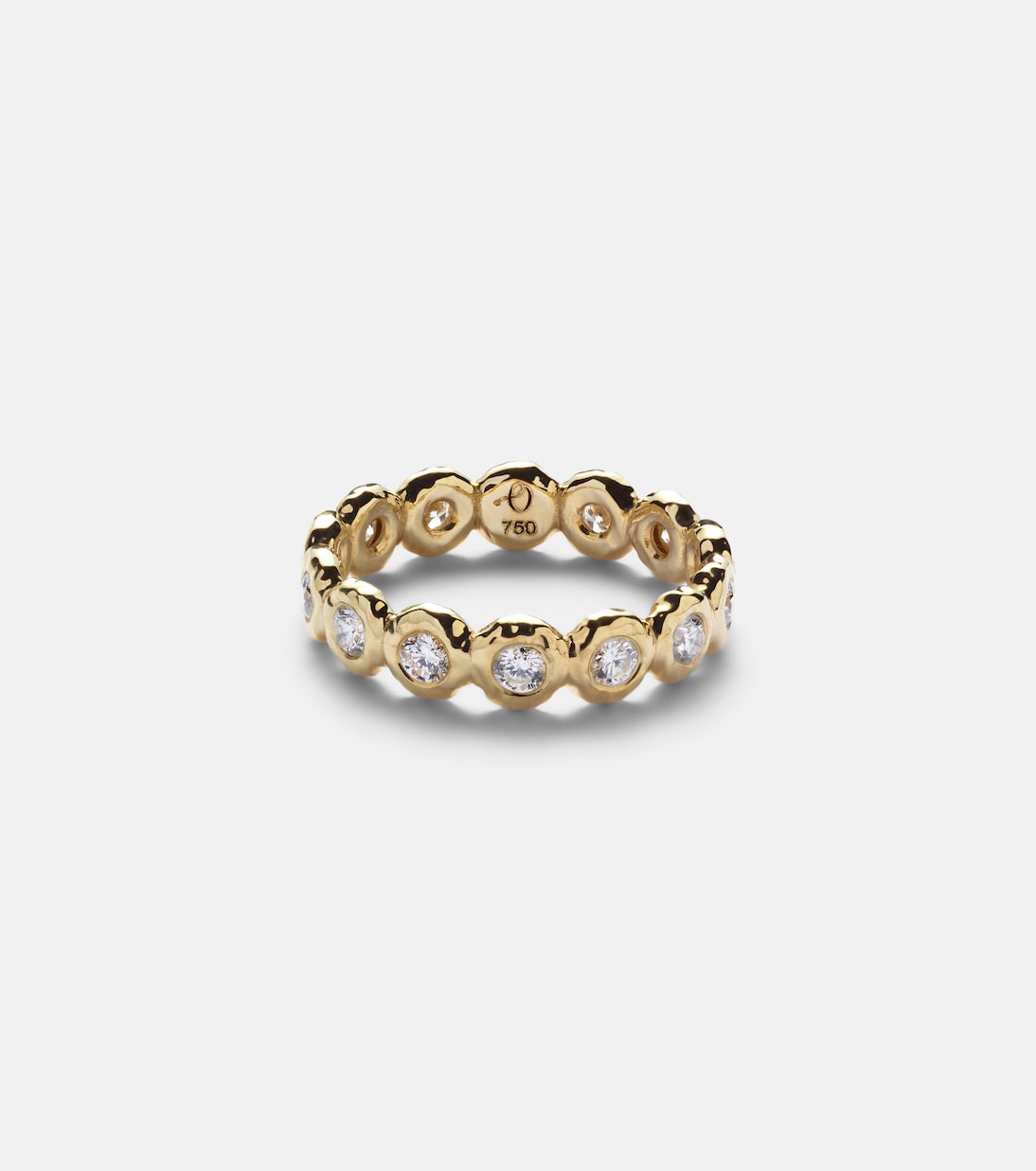 Nesting Gem 18kt gold eternity ring with diamonds | Octavia Elizabeth