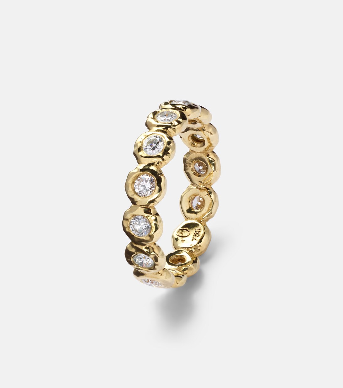 Nesting Gem 18kt gold eternity ring with diamonds | Octavia Elizabeth
