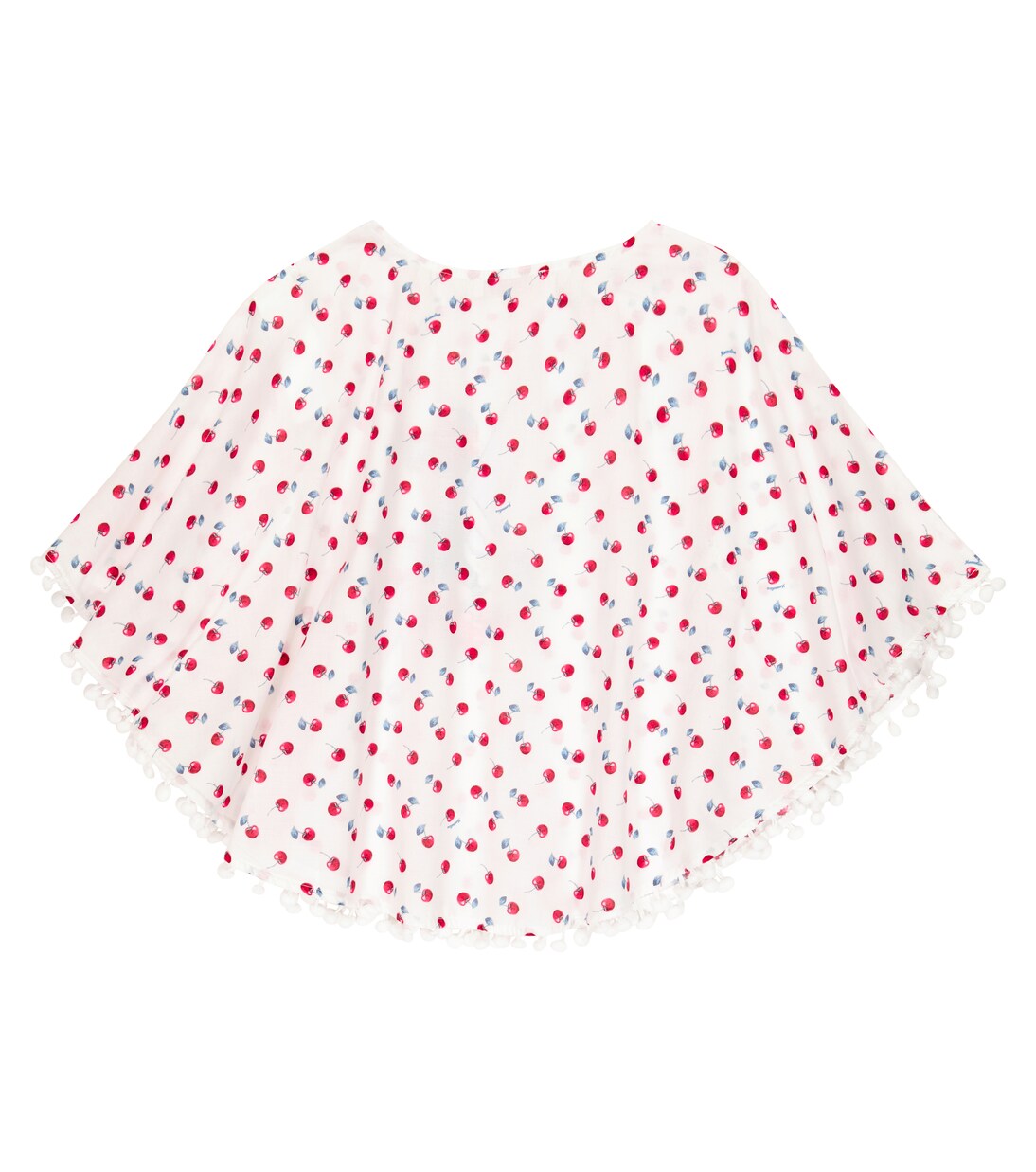 Printed cotton muslin poncho | Monnalisa