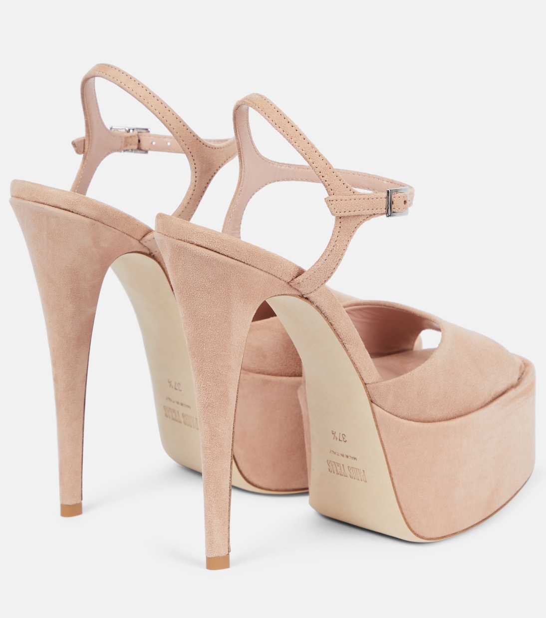 Plateausandalen Pamela aus Veloursleder | Paris Texas