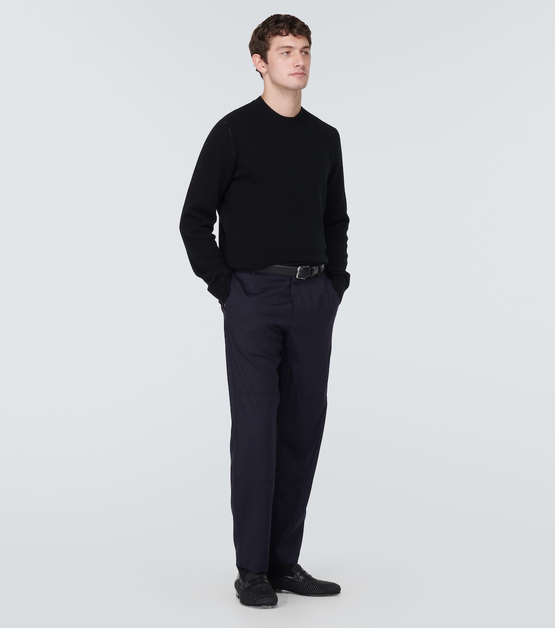 Padstow raffia and leather loafers | Manolo Blahnik