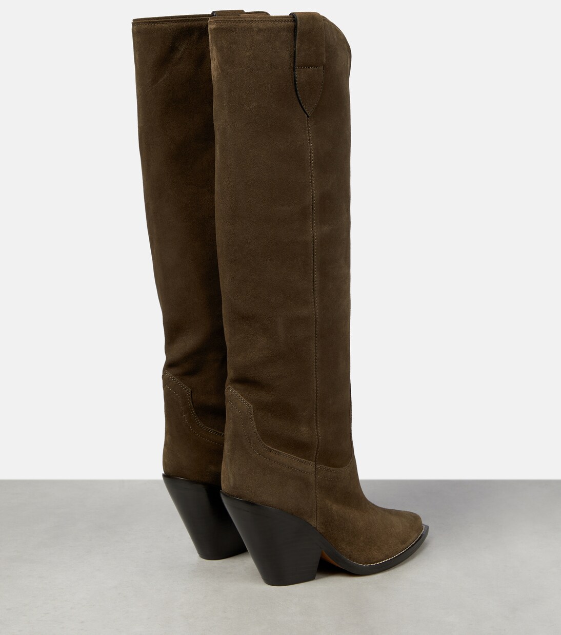 Overknee-Stiefel aus Veloursleder | Isabel Marant