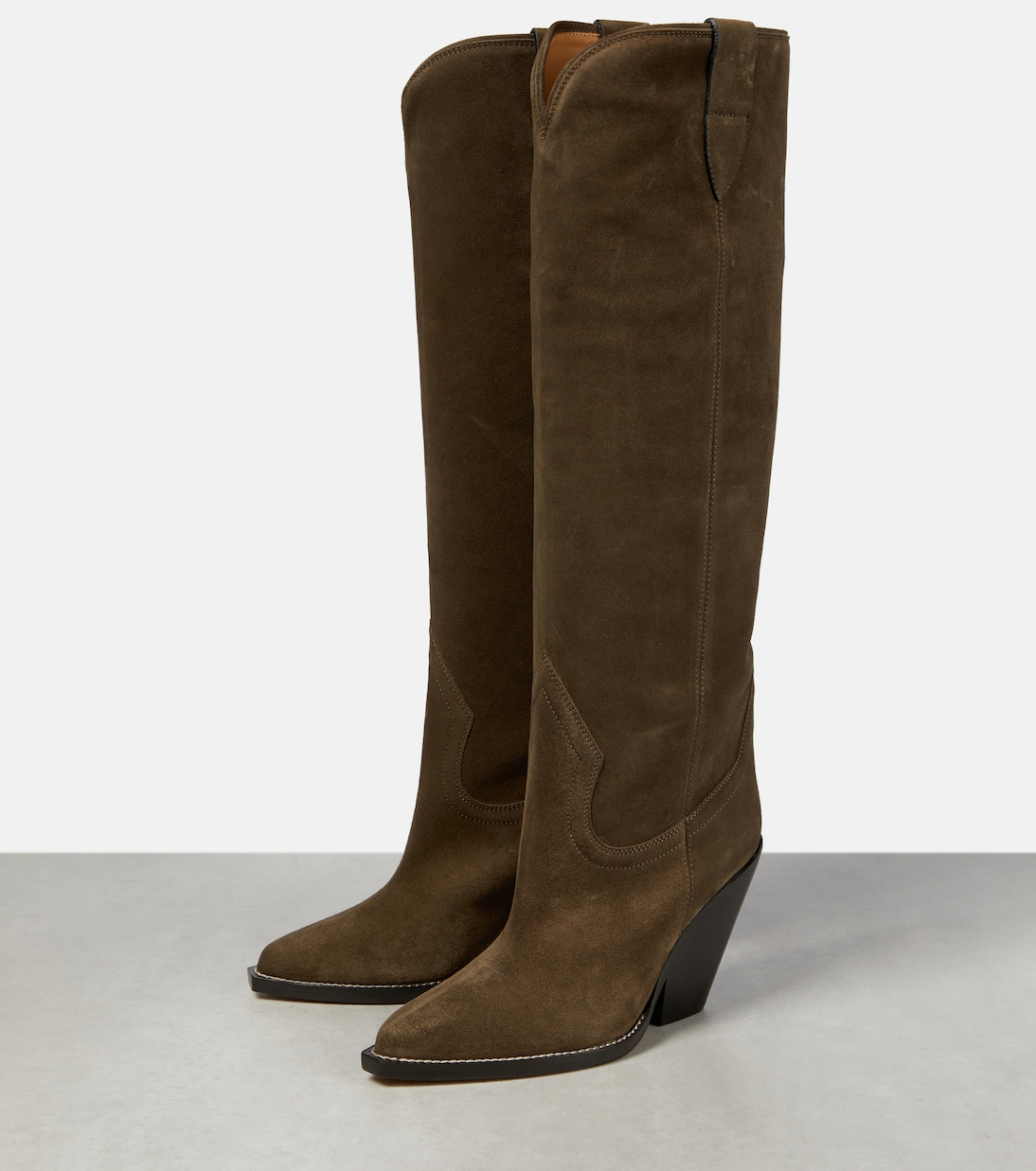 Overknee-Stiefel aus Veloursleder | Isabel Marant