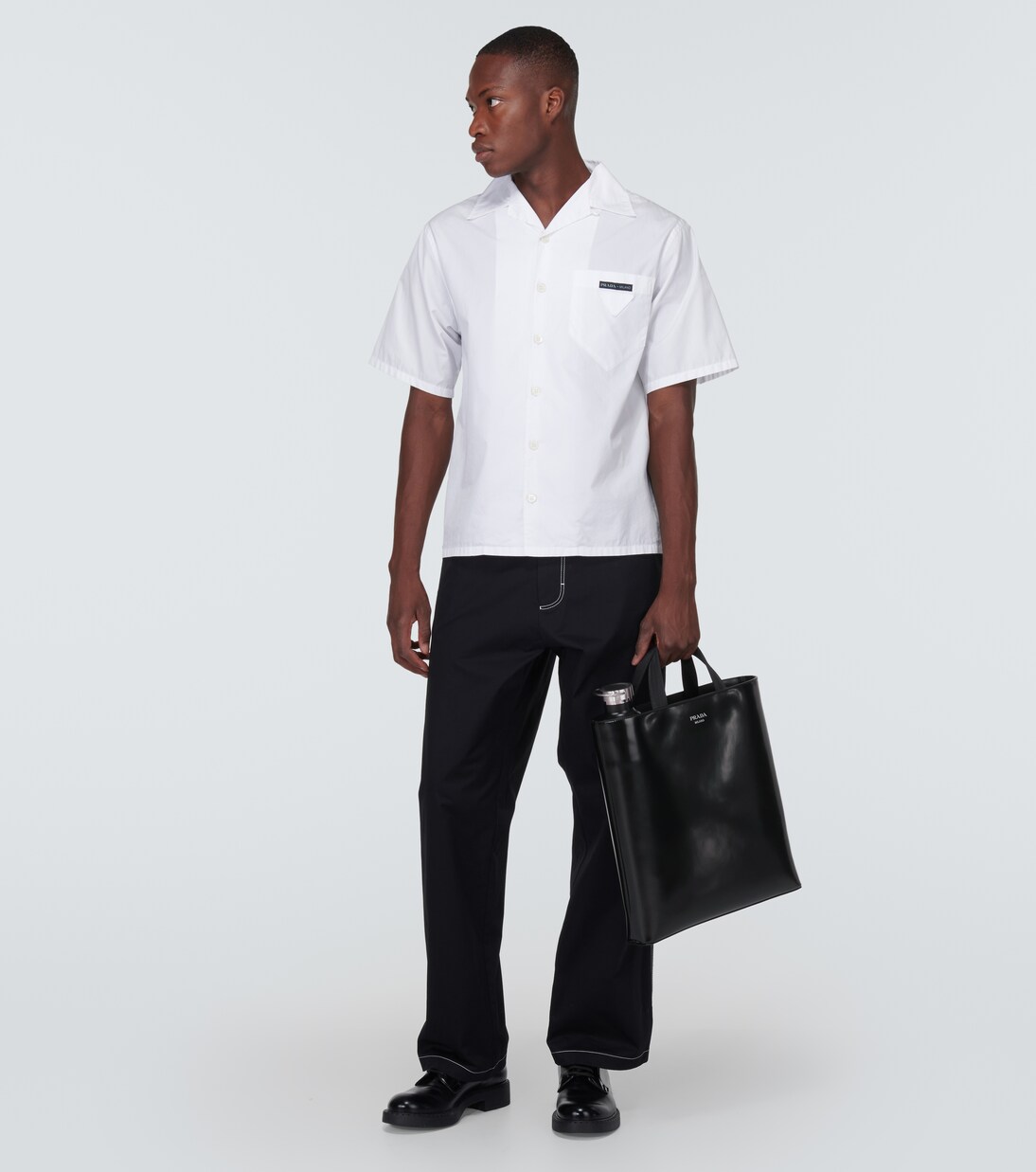 Cabas en cuir et bouteille isotherme | Prada