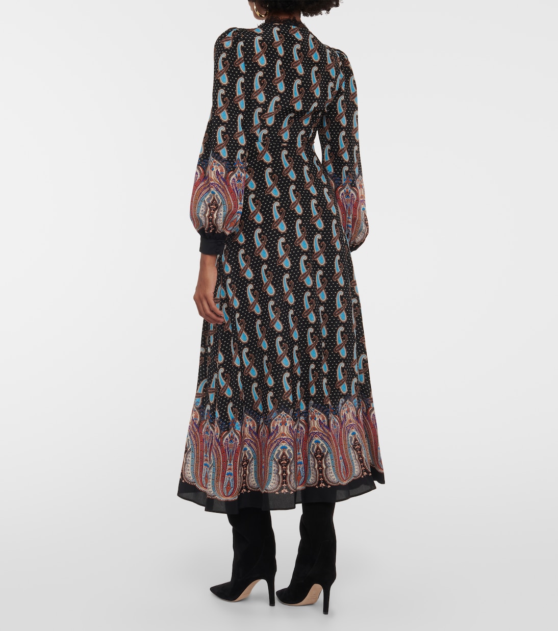 Abito midi in seta con stampa paisley | Etro