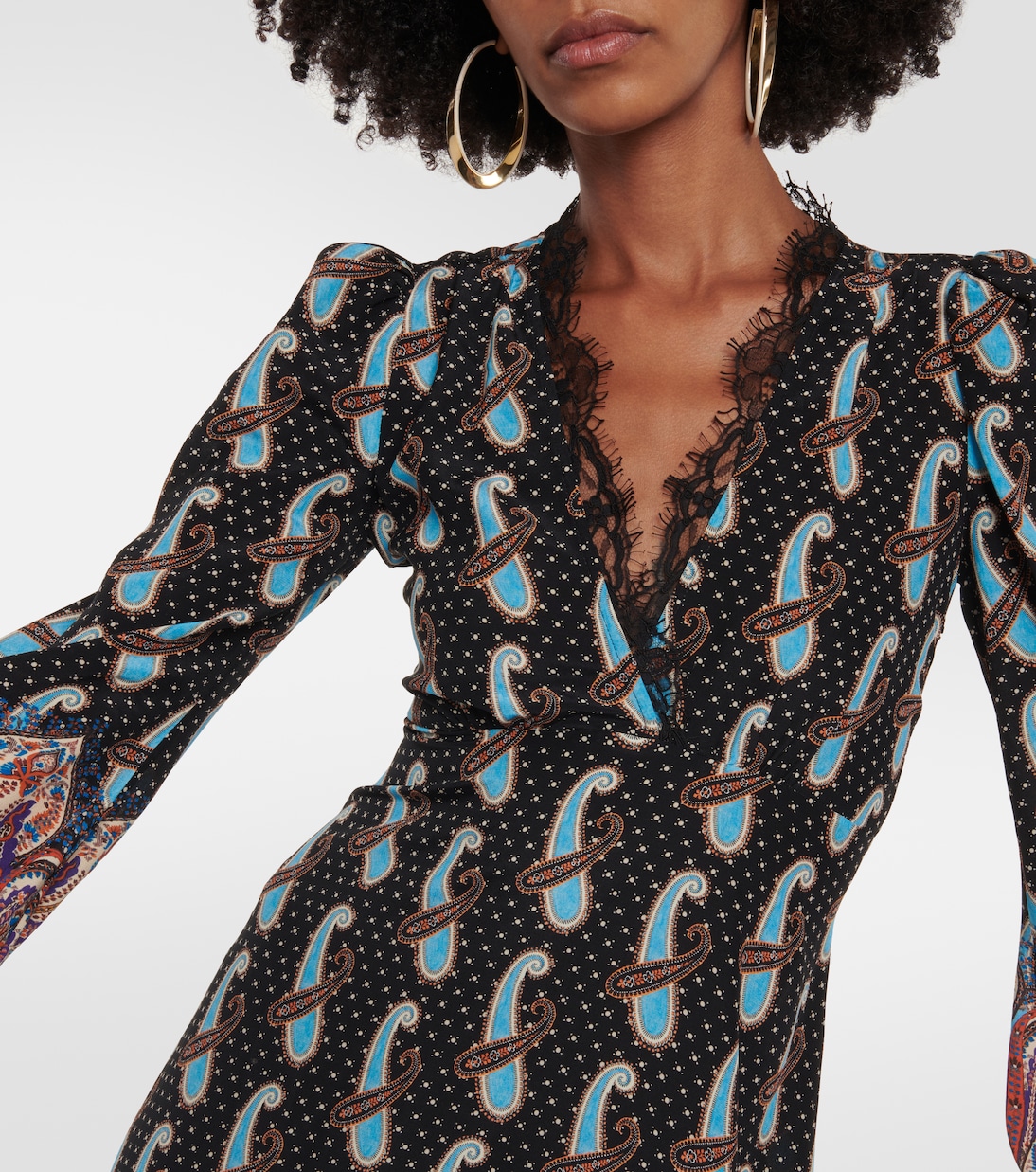 Abito midi in seta con stampa paisley | Etro