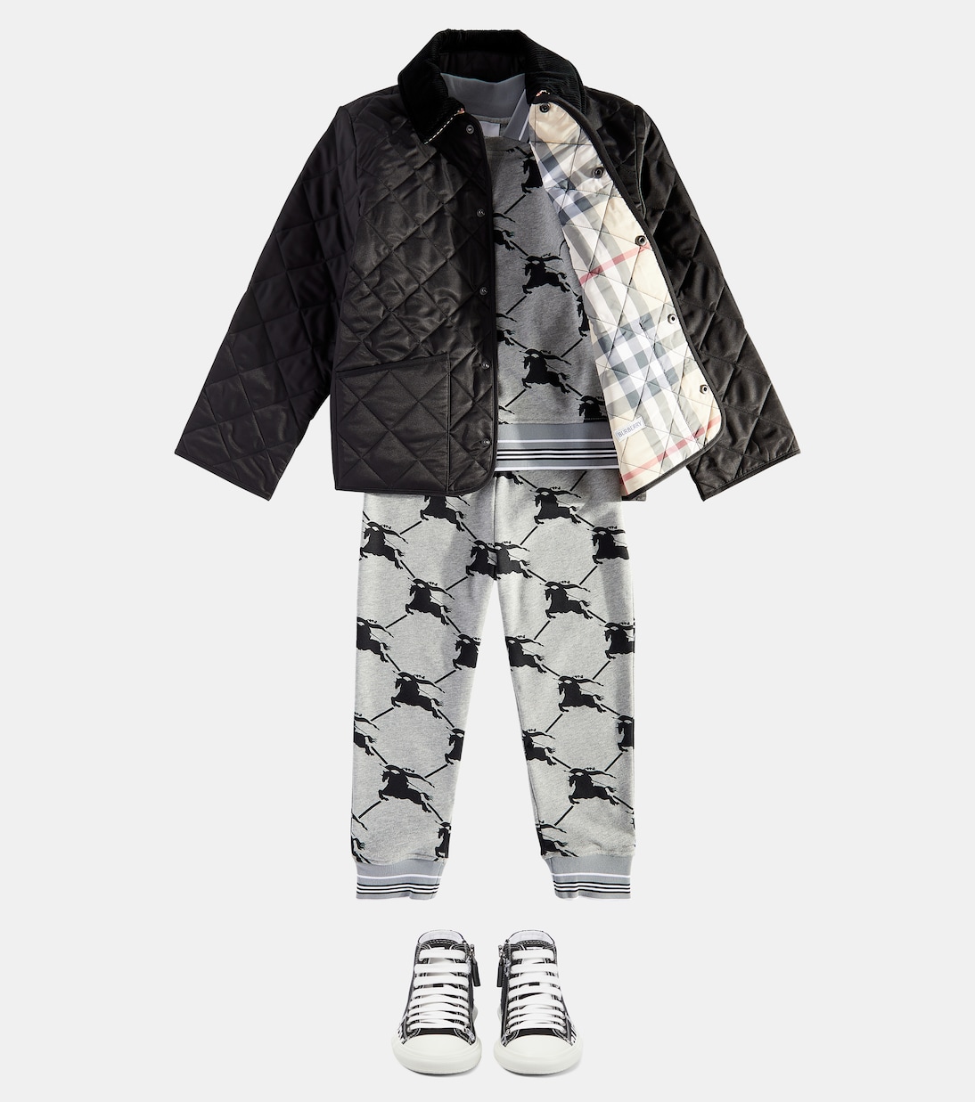 Printed cotton jersey sweatpants | Burberry Kids