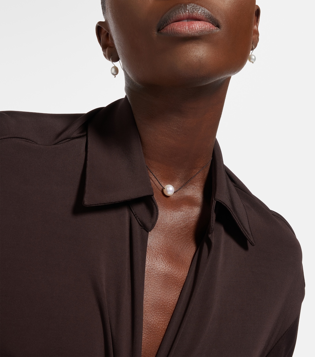 Emilie sterling silver choker with freshwater pearl | Sophie Buhai