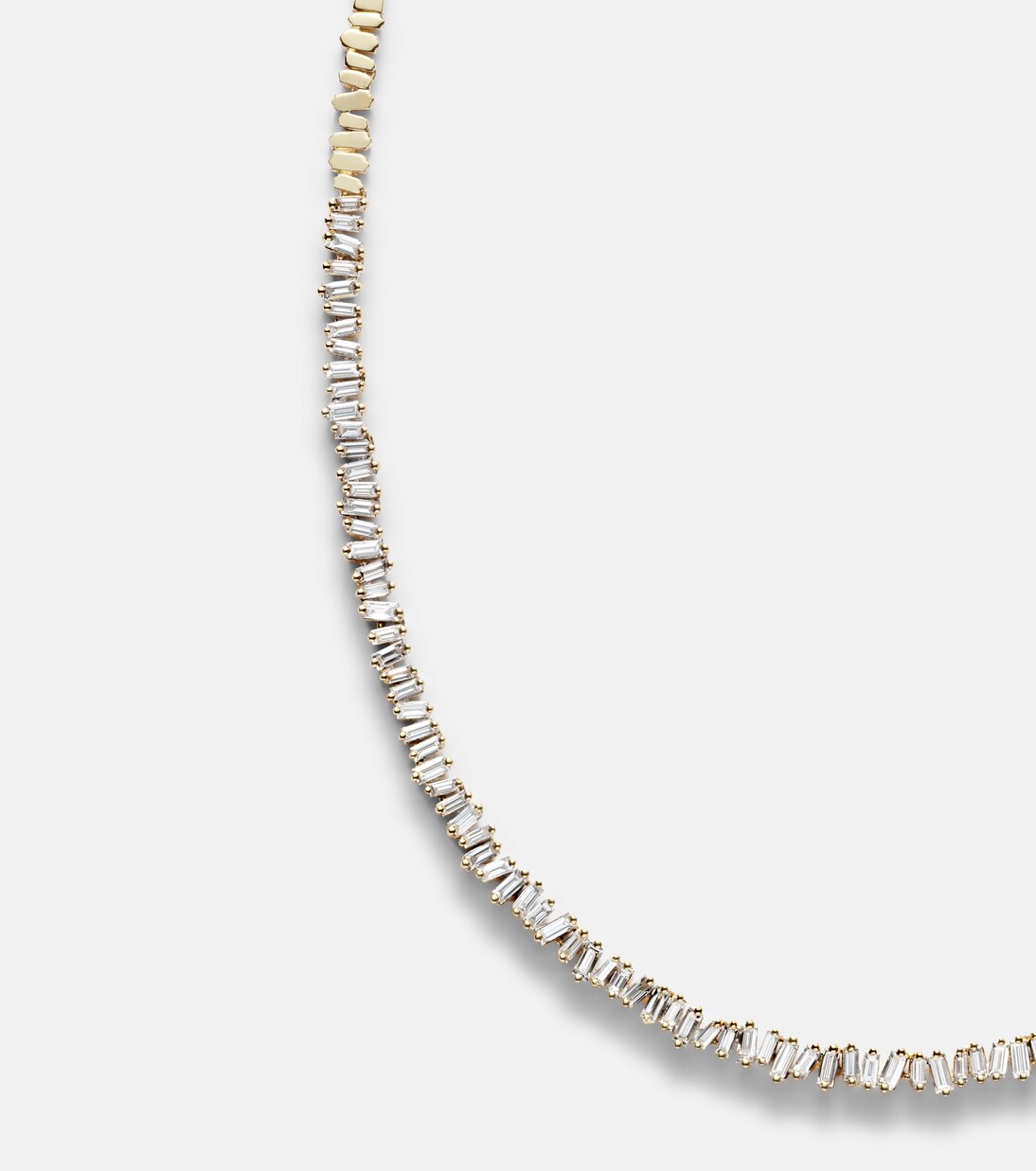 18kt gold tennis necklace with diamonds | Suzanne Kalan