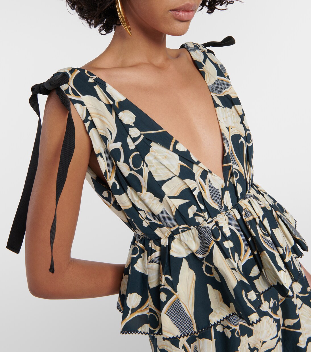 Maxikleid Infinito Perla aus Baumwolle | Agua by Agua Bendita