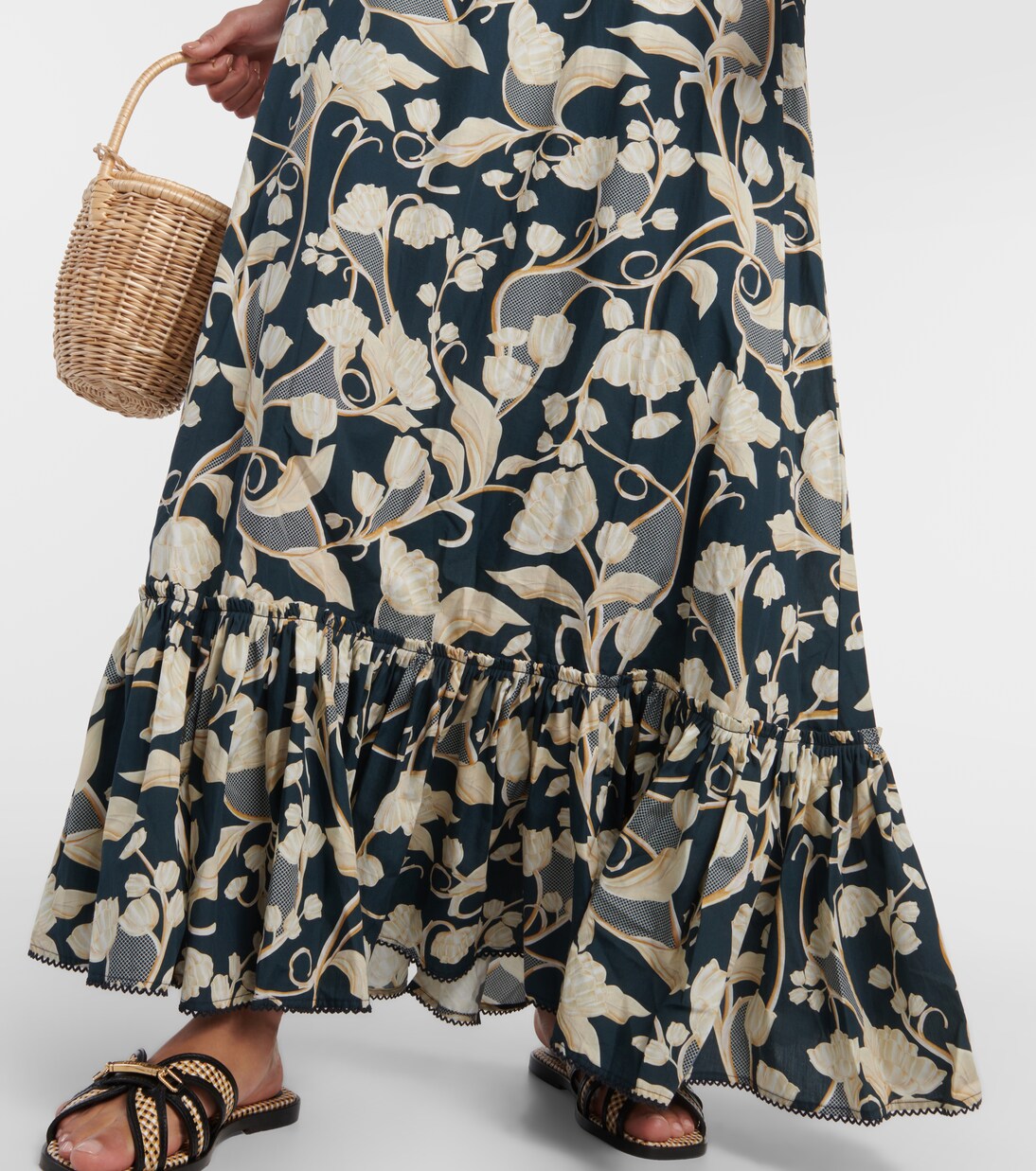 Maxikleid Infinito Perla aus Baumwolle | Agua by Agua Bendita