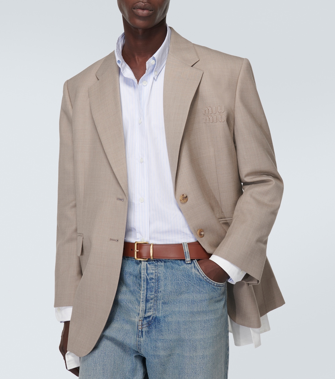 Leather belt | Miu Miu