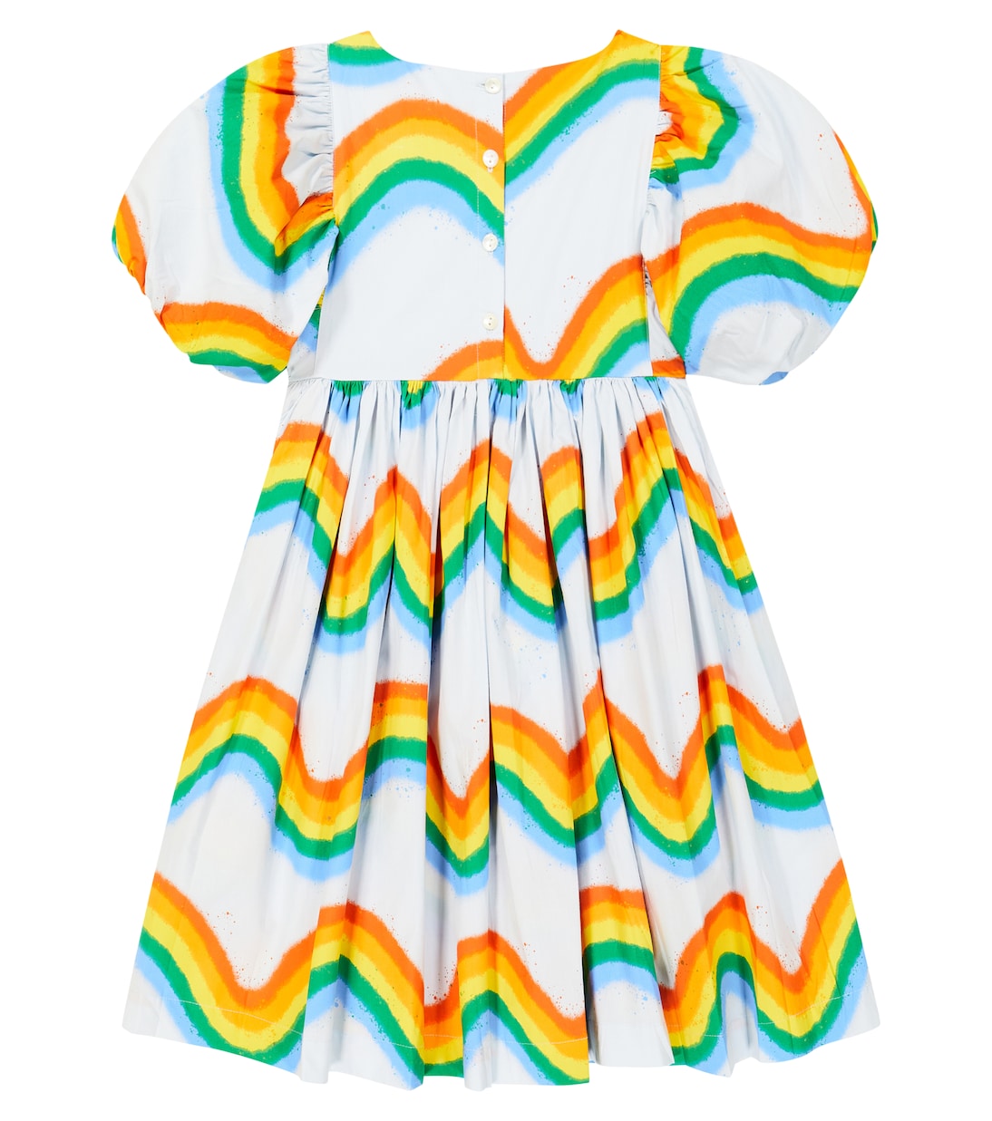 Calyita printed puff-sleeve cotton dress | Molo