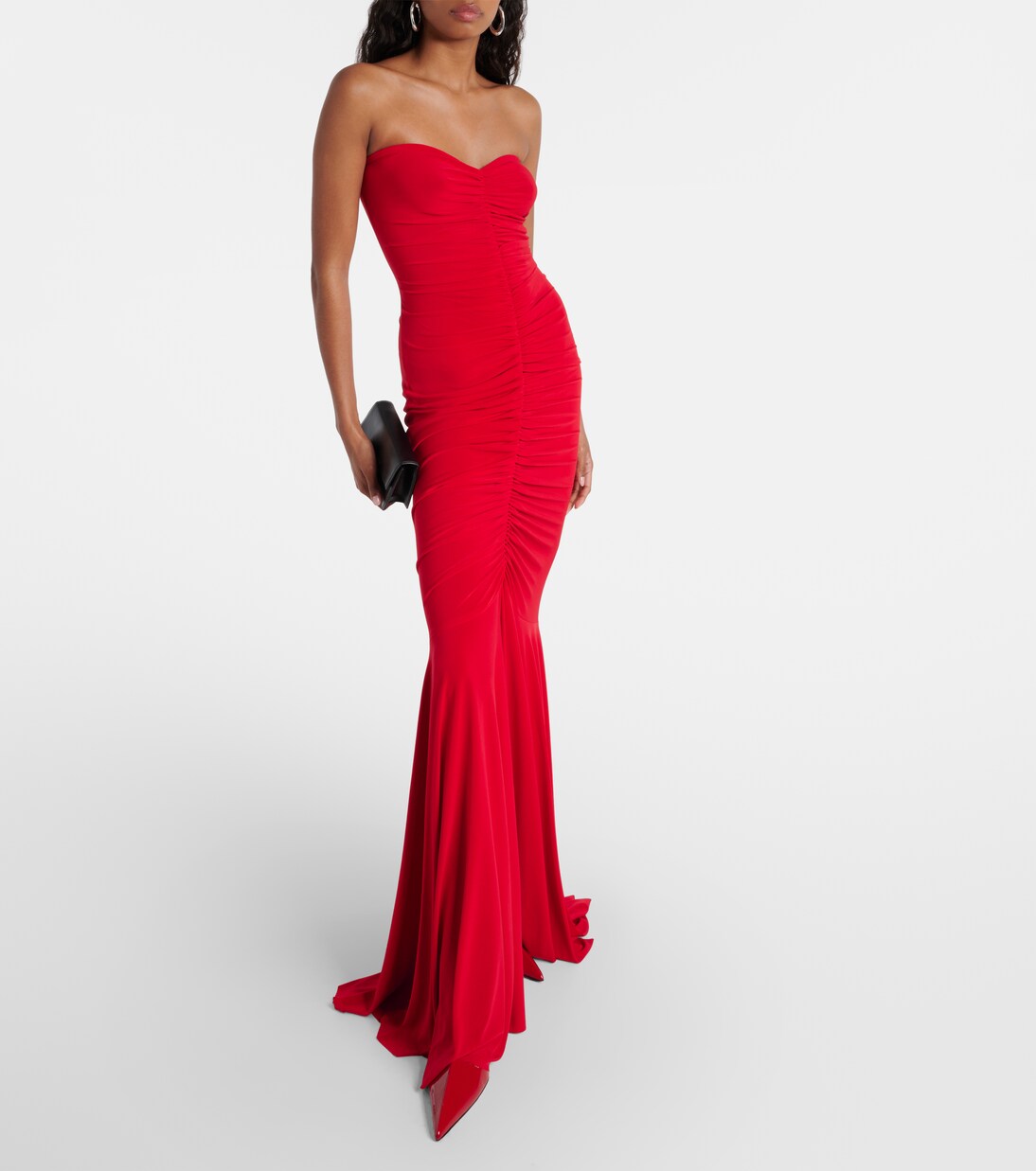 Ruched strapless gown | Norma Kamali