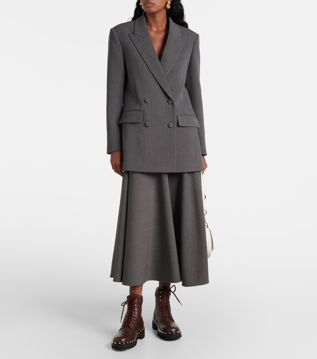 Rockstud leather combat boots | Valentino Garavani