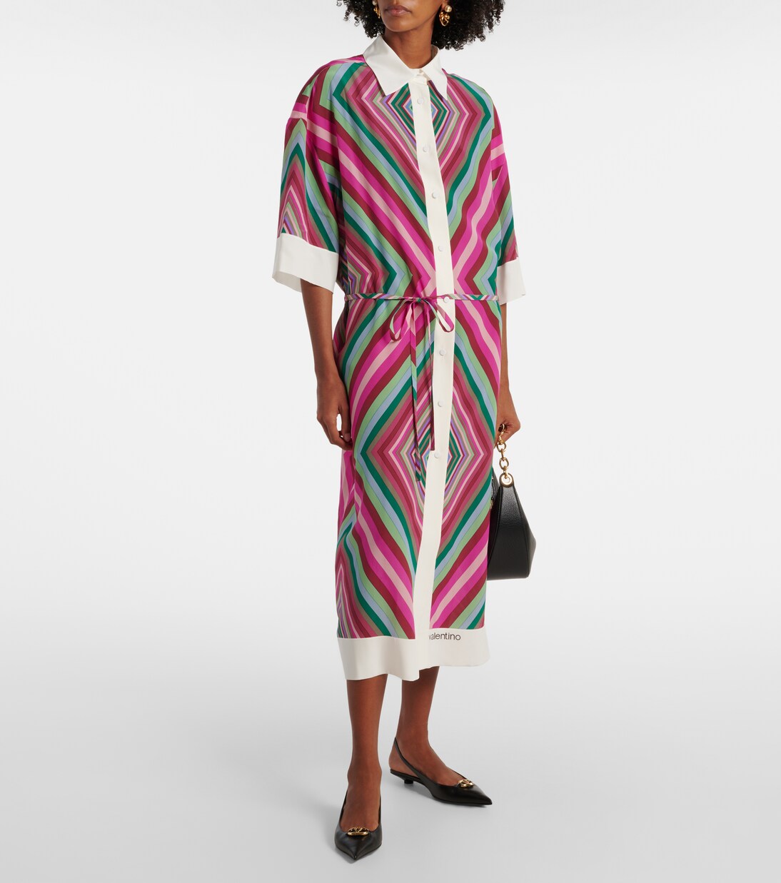 Hemdblusenkleid Rhombus 75 aus Seide | Valentino