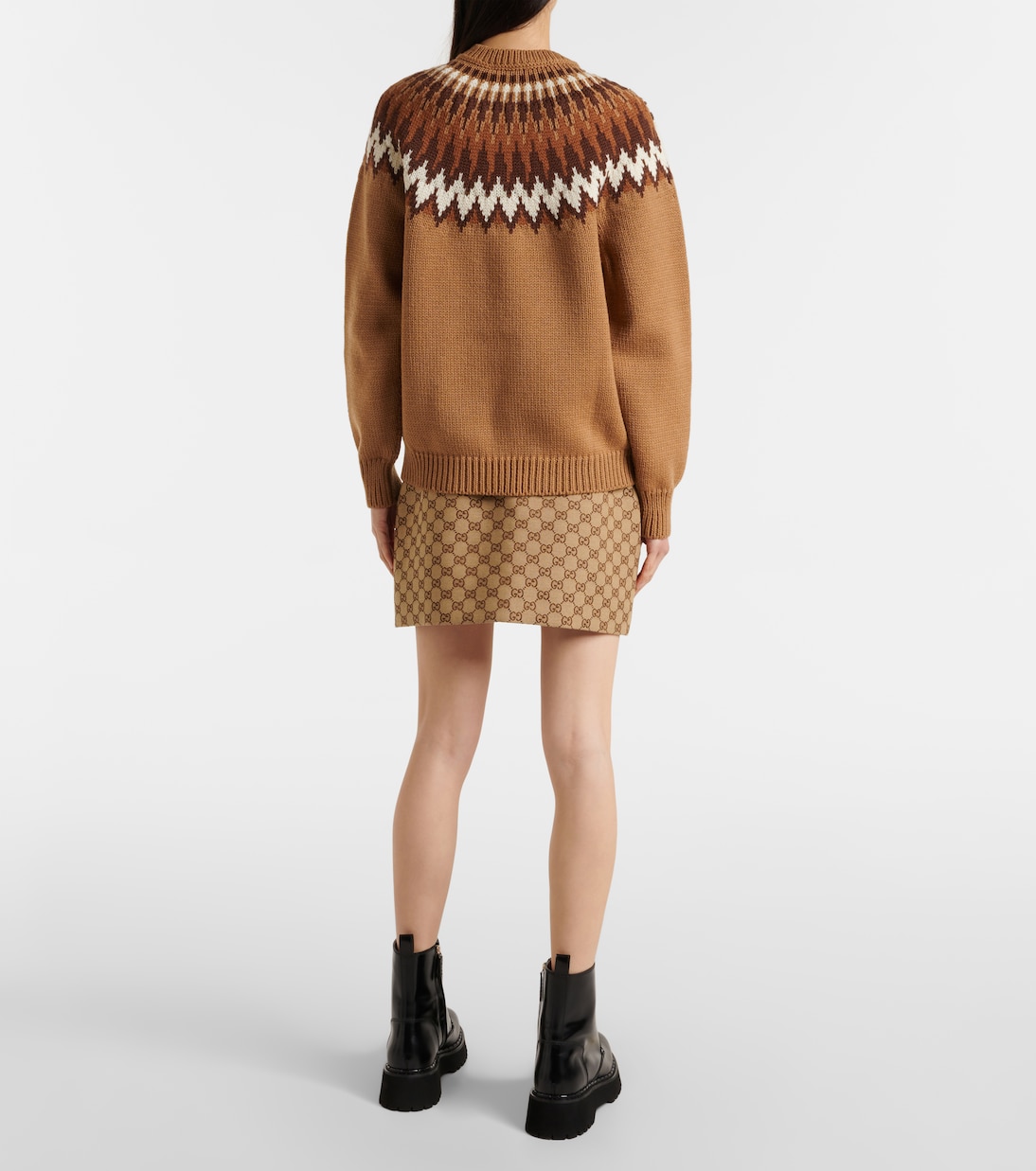 Verzierter Pullover aus Woll-Jacquard | Gucci