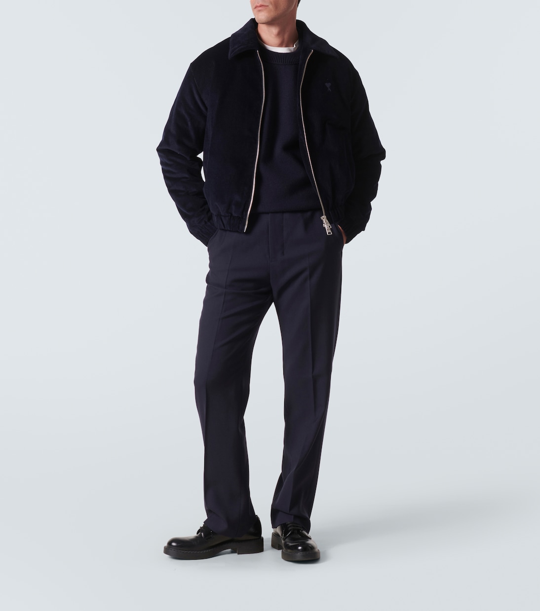 初剪羊毛褶裥裤装 | Ami Paris