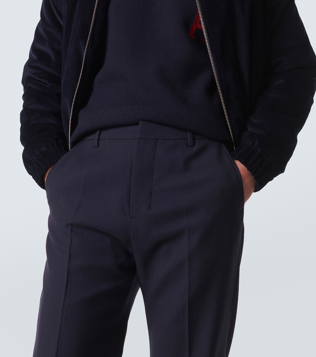 初剪羊毛褶裥裤装 | Ami Paris