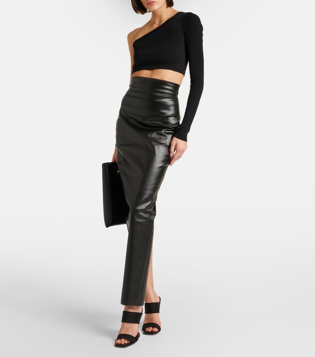 One-Shoulder Cropped-Top aus Baumwolle | Rick Owens