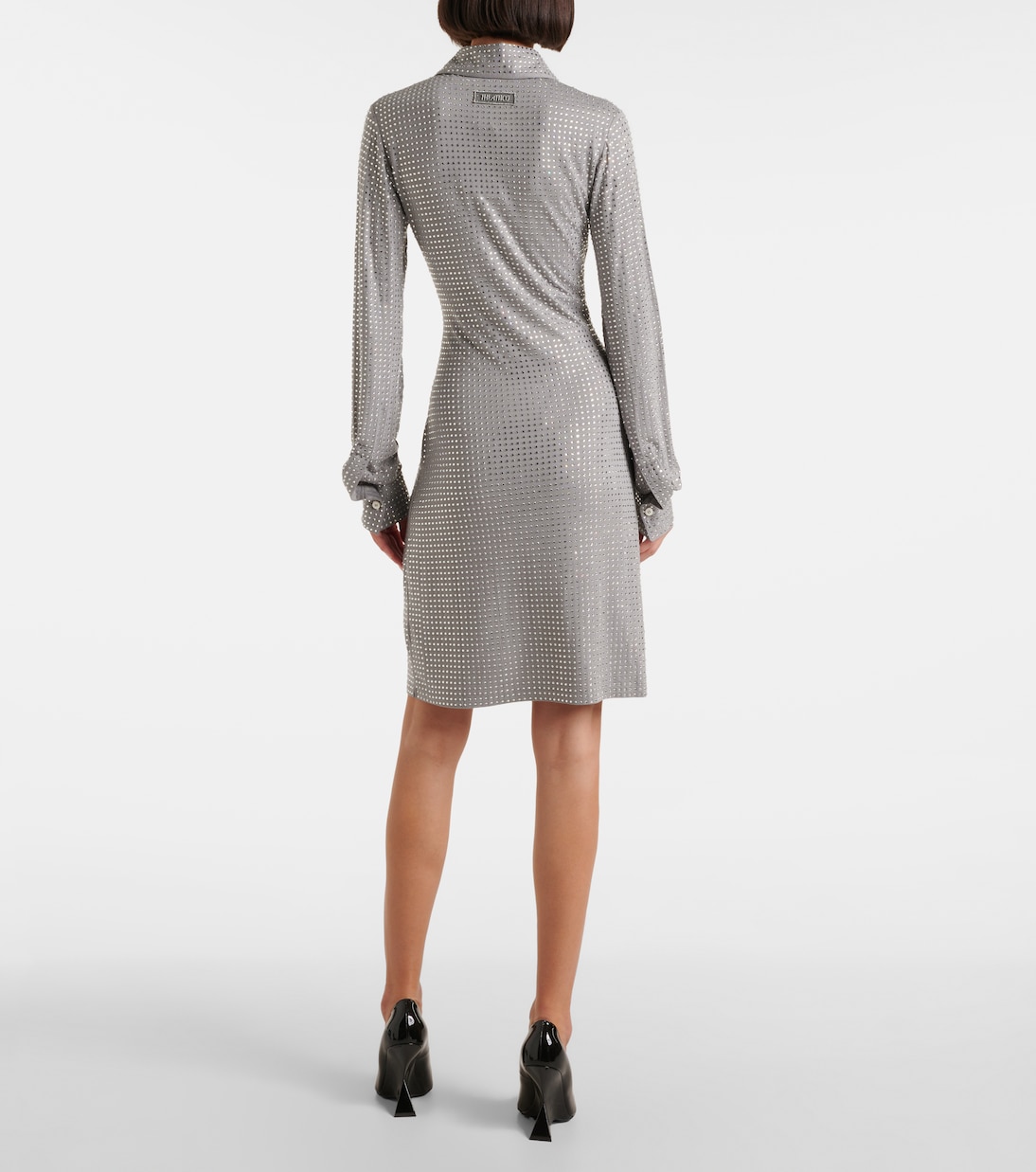 Robe chemise à cristaux | The Attico