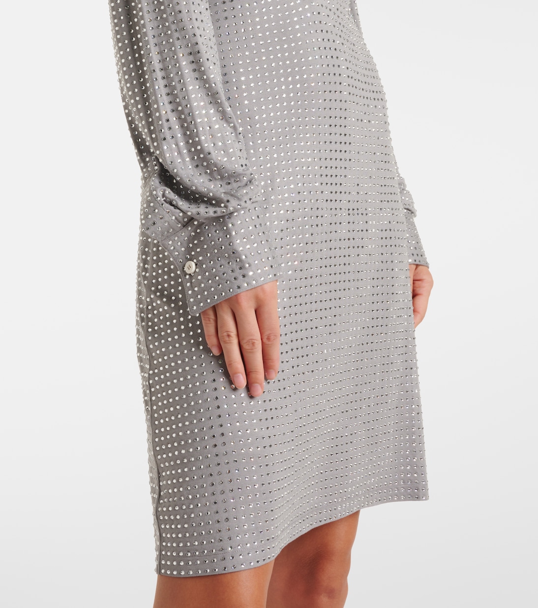 Robe chemise à cristaux | The Attico