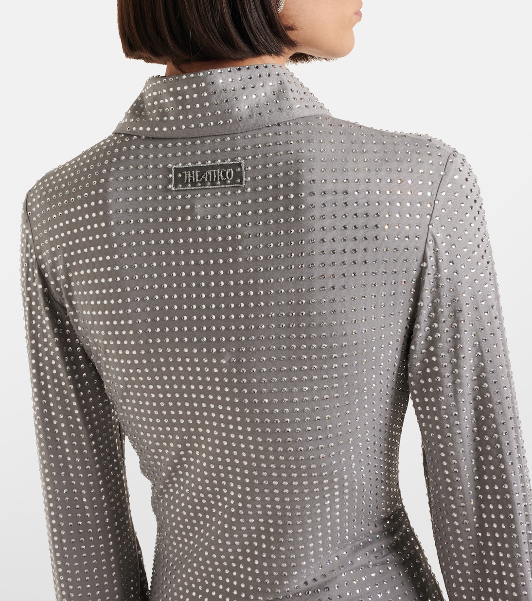 Robe chemise à cristaux | The Attico