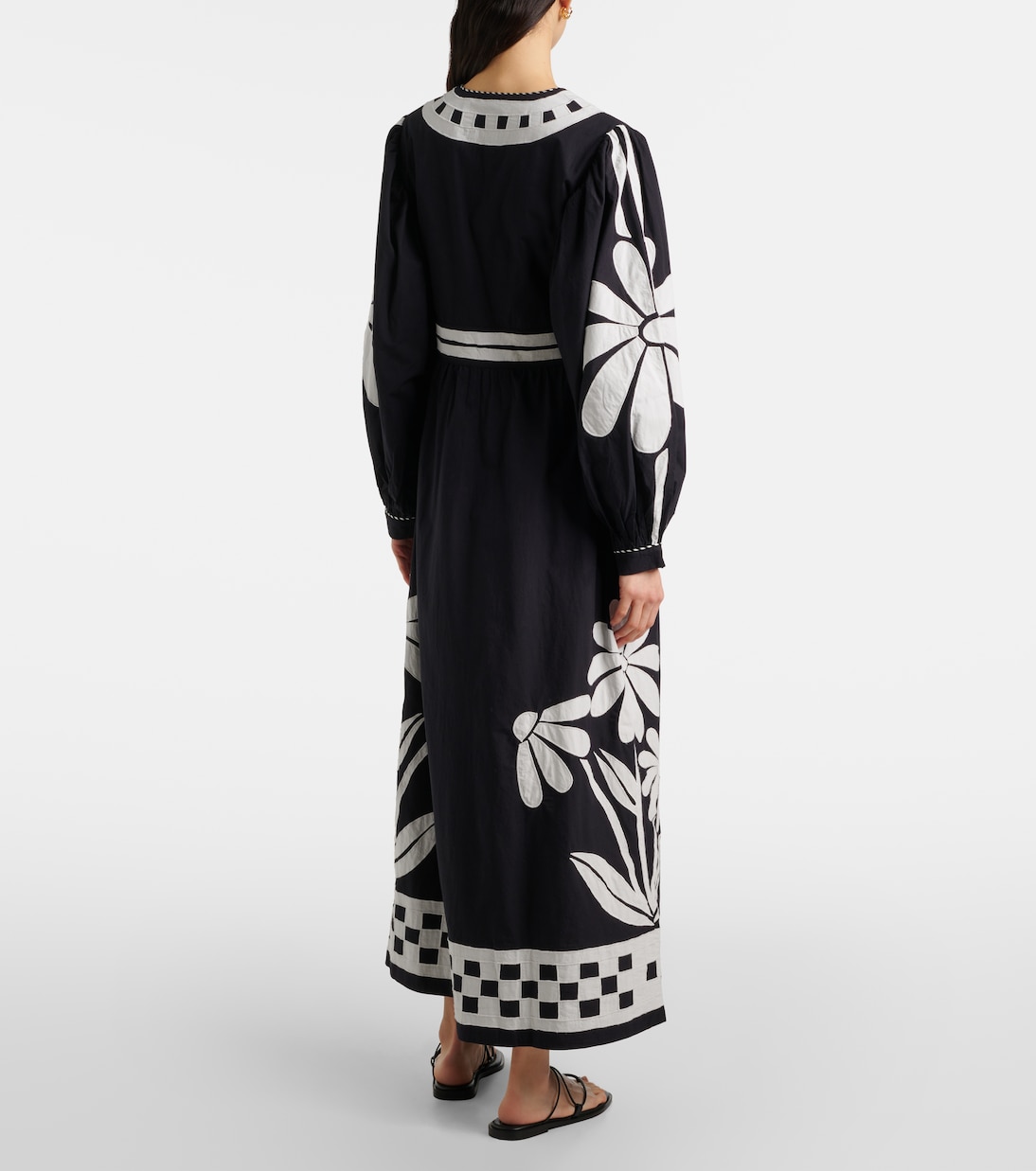 Bedrucktes Maxikleid Nature aus Baumwolle | Farm Rio