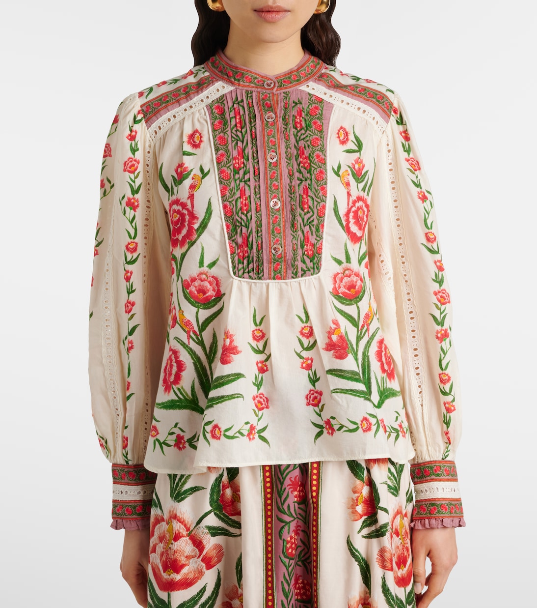 Bedruckte Bluse aus einem Baumwollgemisch | Farm Rio