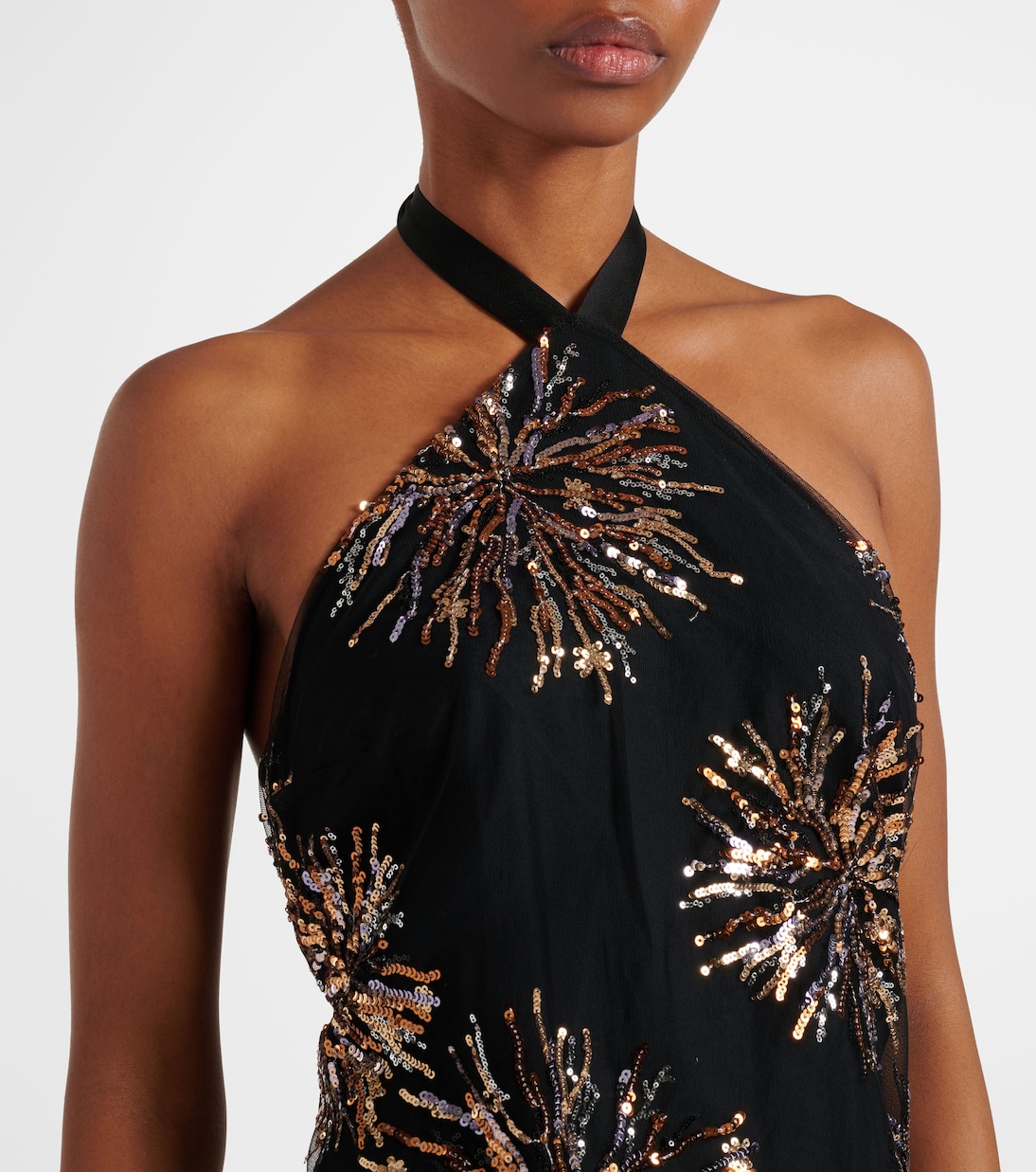 Robe longue Nina Soleil à sequins | Taller Marmo