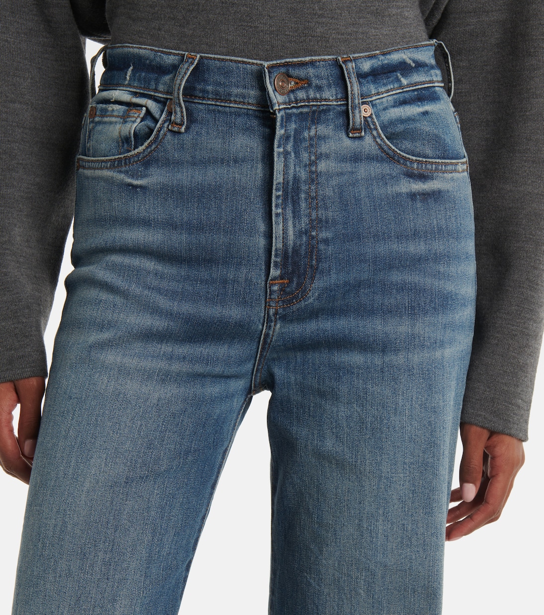 Modern Dojo Groovy high-rise flared jeans  | 7 For All Mankind