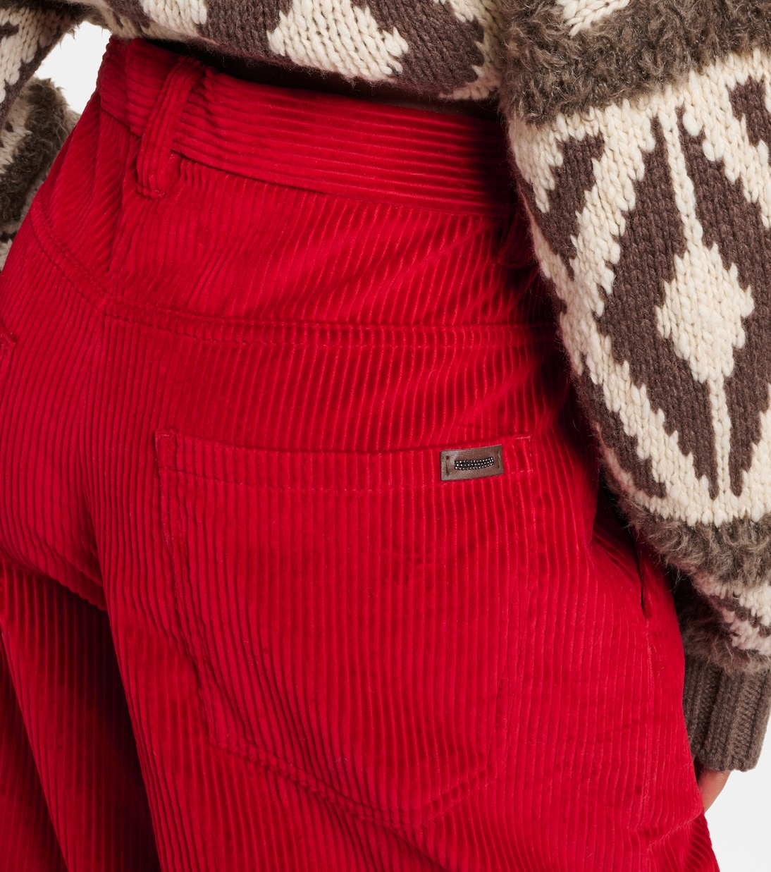 Pantalones anchos en pana de algodón | Brunello Cucinelli