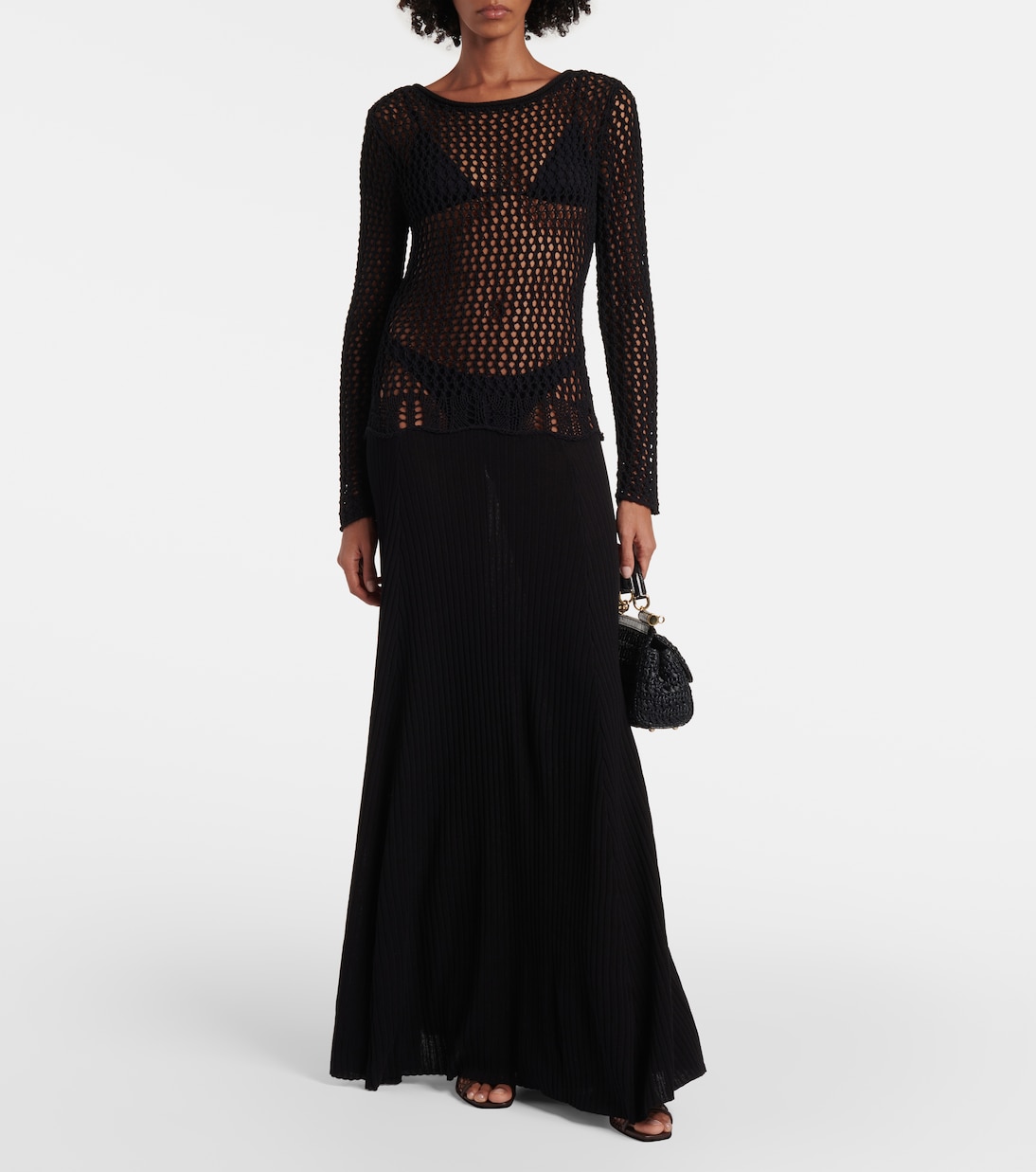Sheer cotton-blend maxi dress | Christopher Esber