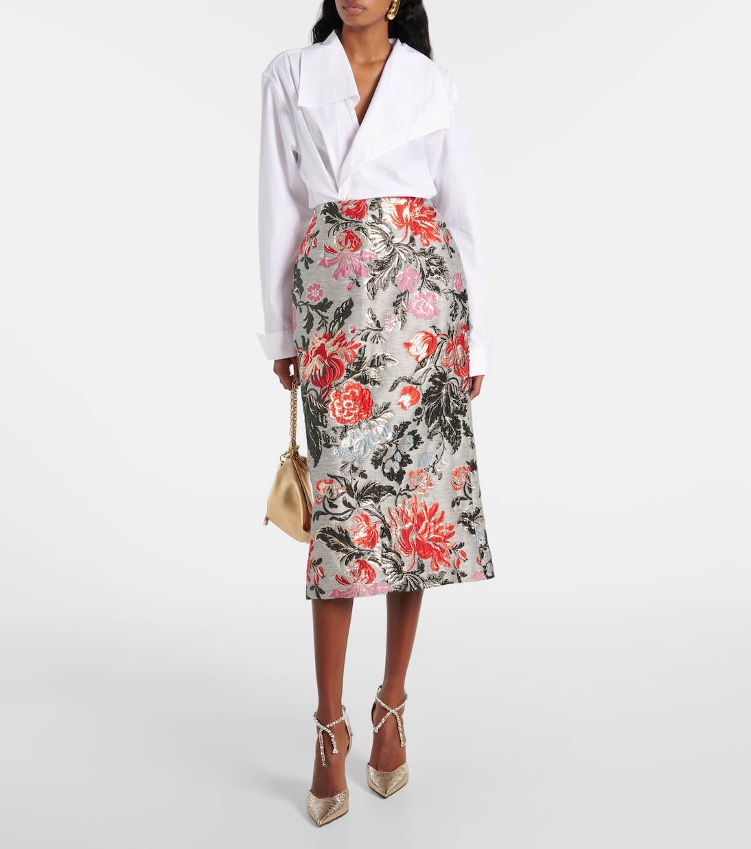 Pumps Stevie 100 aus Lederimitat mit Kristallen | Jimmy Choo