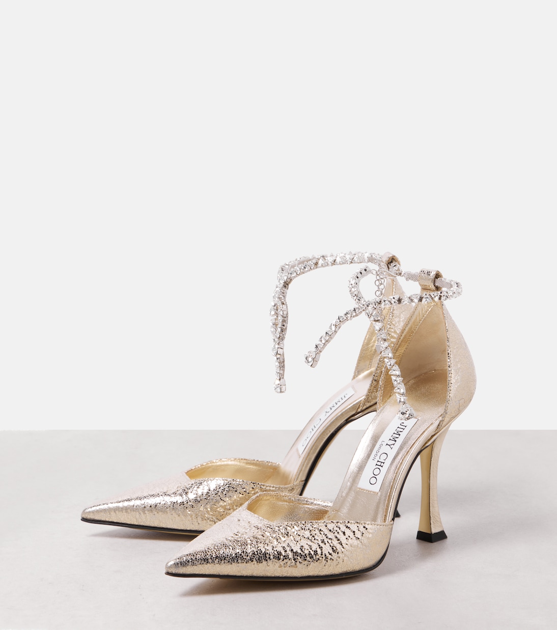Pumps Stevie 100 aus Lederimitat mit Kristallen | Jimmy Choo