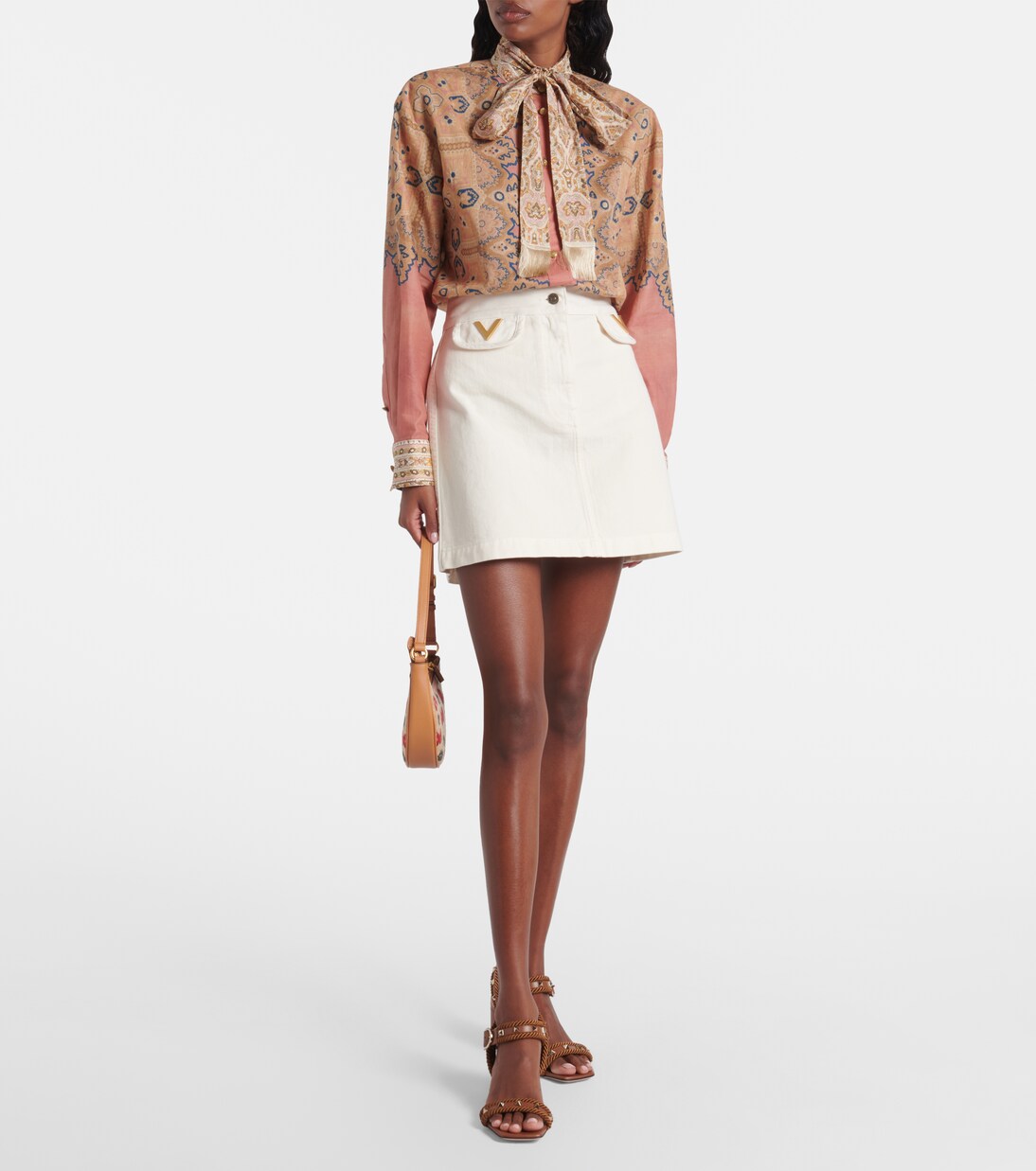 Bluse Voyage Imaginaire aus Baumwollmusselin | Valentino